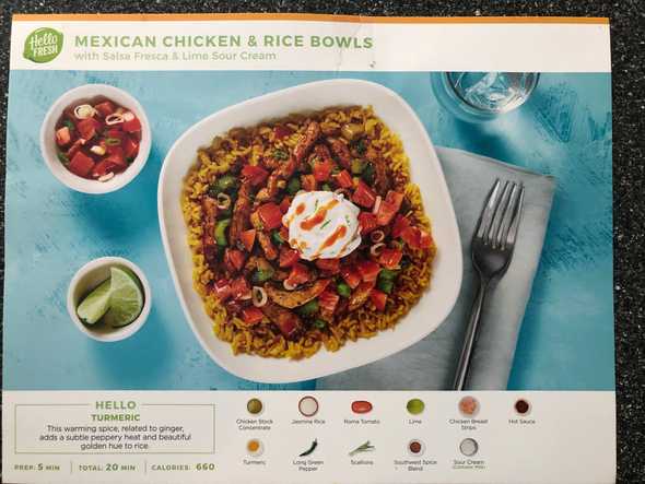 Picture of finished Mexican Chicken and Rice Bowls