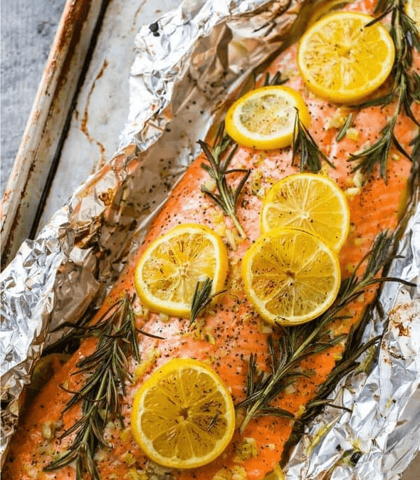 picture of baked salmon after finishing recipe